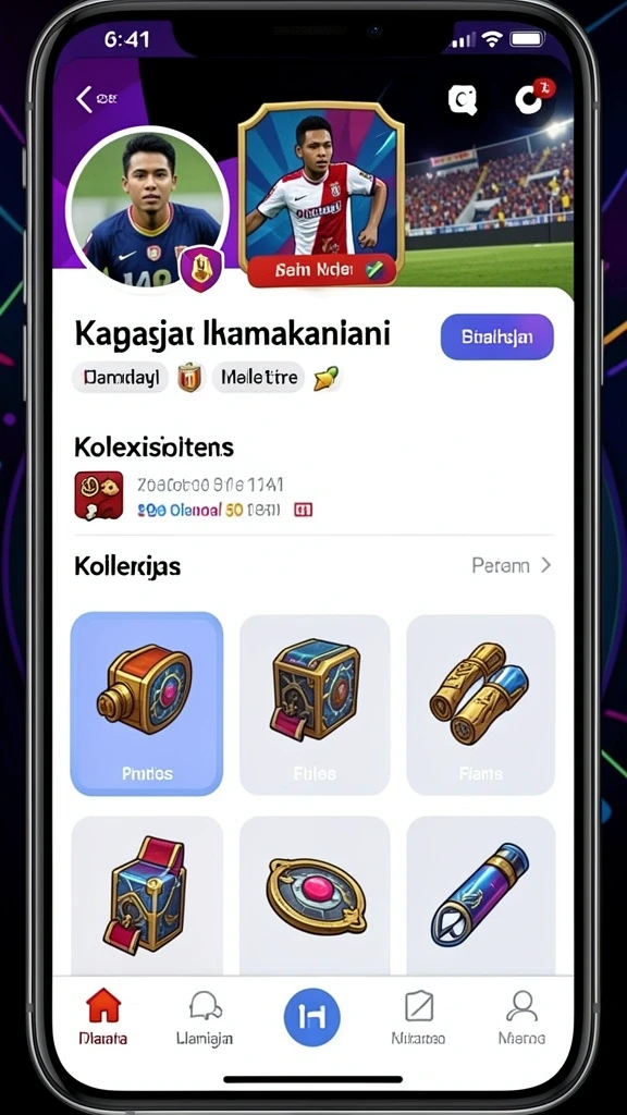 kkwin - Fitur sosial untuk berinteraksi dengan pemain lain.